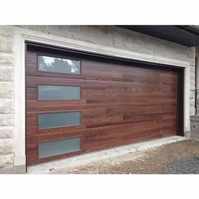 Porte sectionnelle en acier de garage de villa contemporaine en aluminium en gros de Tesia