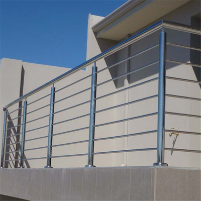 Balustrade d'acier inoxydable d'escalier, Rod Bar Interior Stair Railings pour le balcon
