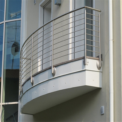 Balustrade d'acier inoxydable d'escalier, Rod Bar Interior Stair Railings pour le balcon