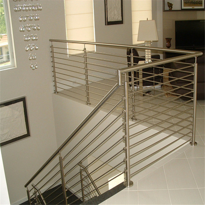 Balustrade d'acier inoxydable d'escalier, Rod Bar Interior Stair Railings pour le balcon