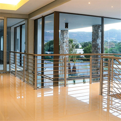 Balustrade d'acier inoxydable d'escalier, Rod Bar Interior Stair Railings pour le balcon