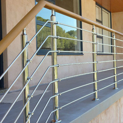 Rod Bar Steel Balcony Railings, rail d'intérieur d'escalier pour la terrasse de plate-forme d'appartement