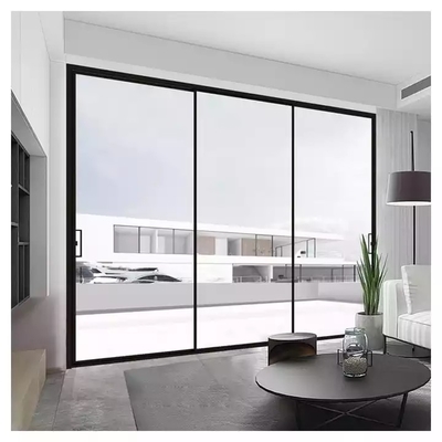 Portes intérieures en verre de porte coulissante promotion pratique en aluminium de conception de nouvelle