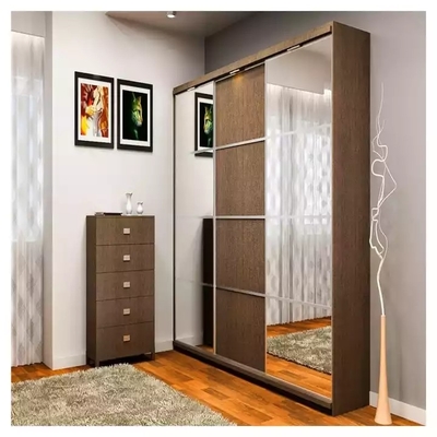 Garde-robes modernes en bois solides de chambre à coucher, garde-robe adaptée aux besoins du client par meubles de chambre à coucher