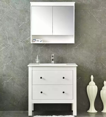 Unité d'évier simple en bois solide moderne de meubles de vanité de Cabinet de salle de bains