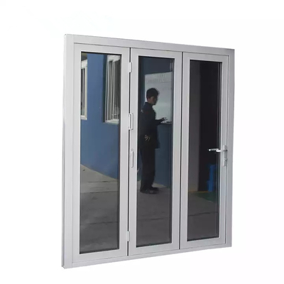 La porte se pliante en plastique adaptée aux besoins du client extérieure UPVC encadrent la conception en verre d'accordéon Bifold