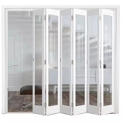 La porte se pliante en plastique adaptée aux besoins du client extérieure UPVC encadrent la conception en verre d'accordéon Bifold