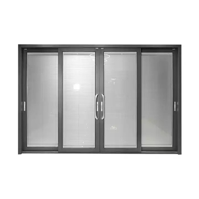 Portes coulissantes adaptées aux besoins du client de panneau multi moderne, portes en aluminium de cadre en verre d'humeur