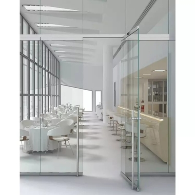 La porte Frameless en verre d'oscillation d'alliage d'aluminium, a gâché la double porte en verre commerciale