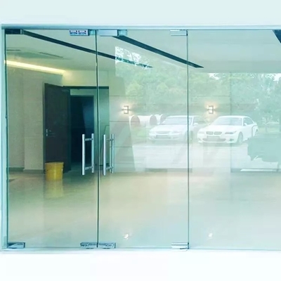 La porte Frameless en verre d'oscillation d'alliage d'aluminium, a gâché la double porte en verre commerciale