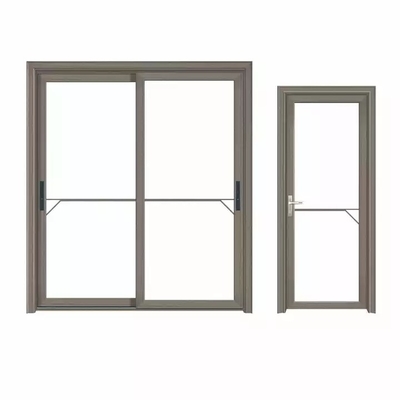Portes modernes de verre trempé, portes en aluminium coulissantes imperméables de cadre