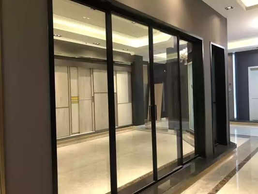 Portes modernes de verre trempé, portes en aluminium coulissantes imperméables de cadre
