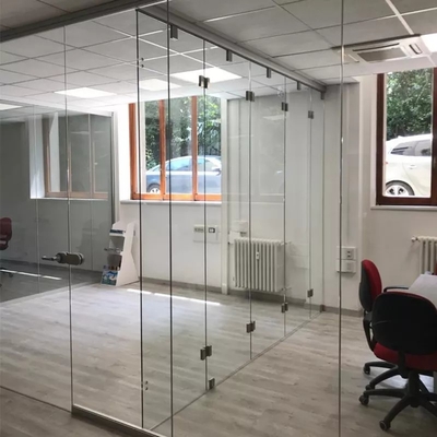 Porte en verre se pliante Frameless intérieure, solarium de balcon glissant la porte Bifold