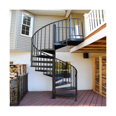 Escalier en spirale central d'acier inoxydable de colonne pour extérieur et d'intérieur