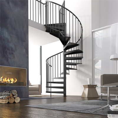 Escalier en spirale central d'acier inoxydable de colonne pour extérieur et d'intérieur