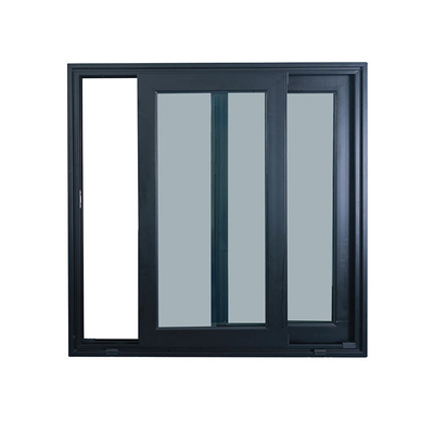 Vitrail de glissement en aluminium standard, fenêtre d'alliage d'aluminium de double couche