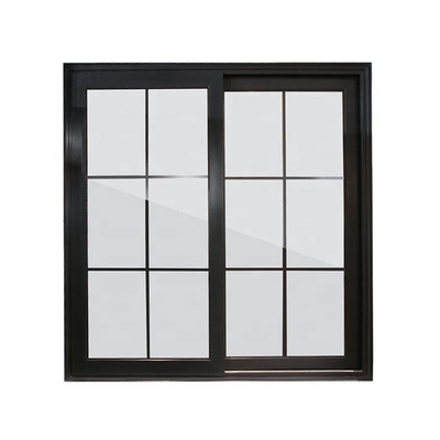 Vitrail de glissement en aluminium standard, fenêtre d'alliage d'aluminium de double couche