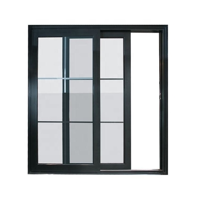 Vitrail de glissement en aluminium standard, fenêtre d'alliage d'aluminium de double couche