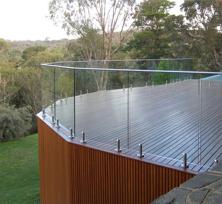 Balustrades en verre Frameless modernes de balustrade d'acier inoxydable pour d'intérieur et extérieur