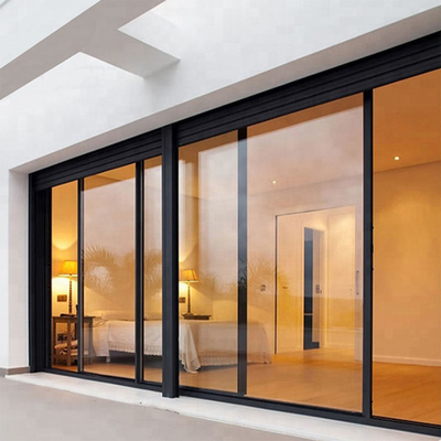 Porte coulissante en verre adaptée aux besoins du client de double en aluminium de conception de couleur Frameless