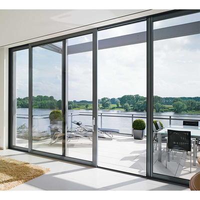 Porte coulissante en verre adaptée aux besoins du client de double en aluminium de conception de couleur Frameless