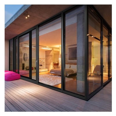Porte coulissante en verre adaptée aux besoins du client de double en aluminium de conception de couleur Frameless