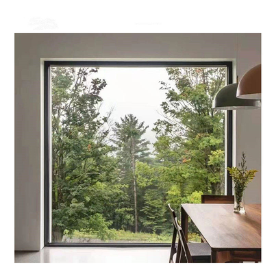 Luxe moderne de grande d'image fenêtre fixe en aluminium panoramique de tissu pour rideaux