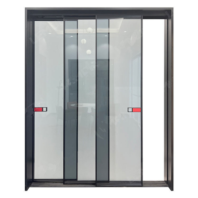 Système de poche en verre de porte coulissante de cadre en aluminium de salle de bains moderne intérieure