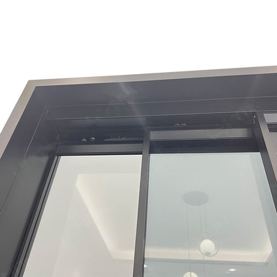 Système de poche en verre de porte coulissante de cadre en aluminium de salle de bains moderne intérieure