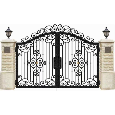 Principale Maison Moderne Simple Usine Allée Piétonne Porte Fer Forgé