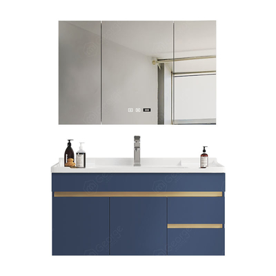 Bois solide de luxe avec conception de vanité de Cabinet de miroir de salle de bains de LED la nouvelle
