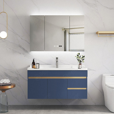 Bois solide de luxe avec conception de vanité de Cabinet de miroir de salle de bains de LED la nouvelle