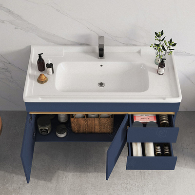 Bois solide de luxe avec conception de vanité de Cabinet de miroir de salle de bains de LED la nouvelle