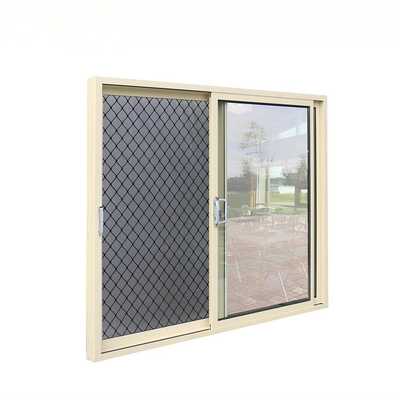 Double porte coulissante en verre en aluminium avec la maille de sécurité d'acier inoxydable