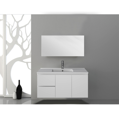 Cabinet de salle de bains de PVC d'hôtel, vanité fixée au mur imperméable de style moderne