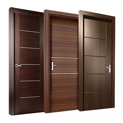 Poussée de porte de pièce interne en bois de contreplaqué et ouverture en bois intérieures de traction