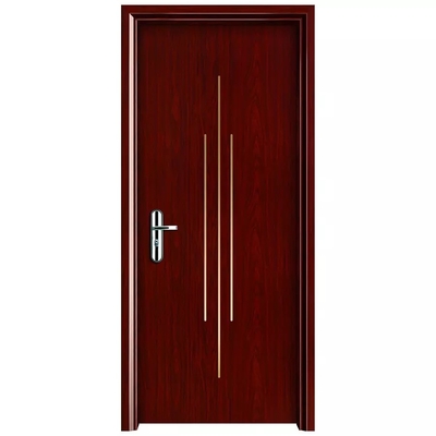 PVC en bois adapté aux besoins du client imperméable WPC de porte de pièce de contreplaqué interne