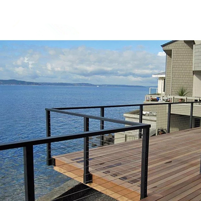 Balustrade extérieure adaptée aux besoins du client d'escalier de conceptions de balustrades en verre en aluminium de balcon