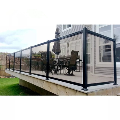 Balustrade extérieure adaptée aux besoins du client d'escalier de conceptions de balustrades en verre en aluminium de balcon