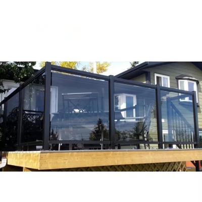 Balustrade extérieure adaptée aux besoins du client d'escalier de conceptions de balustrades en verre en aluminium de balcon