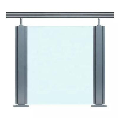 Balustrades modernes de balcon de verre feuilleté, courrier en verre d'acier inoxydable de balustrade