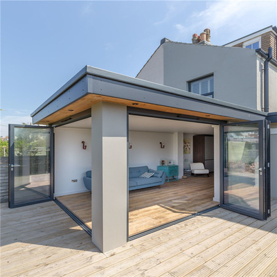 Porte de patio se pliante d'alliage d'aluminium, porte se pliante extérieure de PVC en plastique