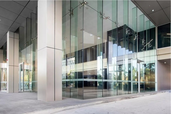 Imperméable moderne de mur rideau en verre à double vitrage de revêtement en aluminium