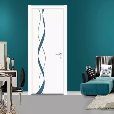 Portes intérieures en bois modernes de Chambre, mélamine adaptée aux besoins du client encadre la porte en bois