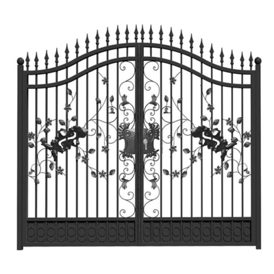 Conception moderne Front Door, voie de base galvanisée de gril de Chambre de fer travaillé