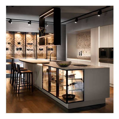 Finition moderne de laque de buffet du plus défunt de meubles teck à la maison fait sur commande de quartz