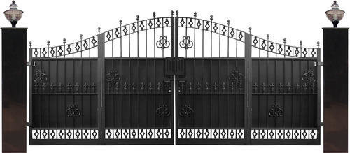 Nouvelle porte galvanisée de fer de conception, conception moderne de porte de tuyau de fer