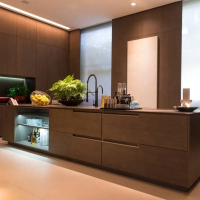 Meubles simples de luxe de Chambre, buffet imperméable de placage noir