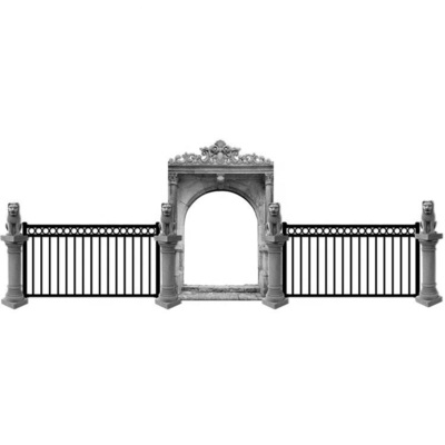 La porte moderne de tuyau de fer, grillent la nouvelle voie de base de fer travaillé de conceptions