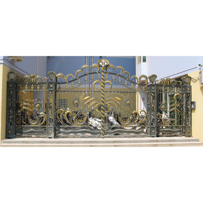 Conception de porte à deux battants de fer d'entrée, conceptions de voie de base de fer travaillé